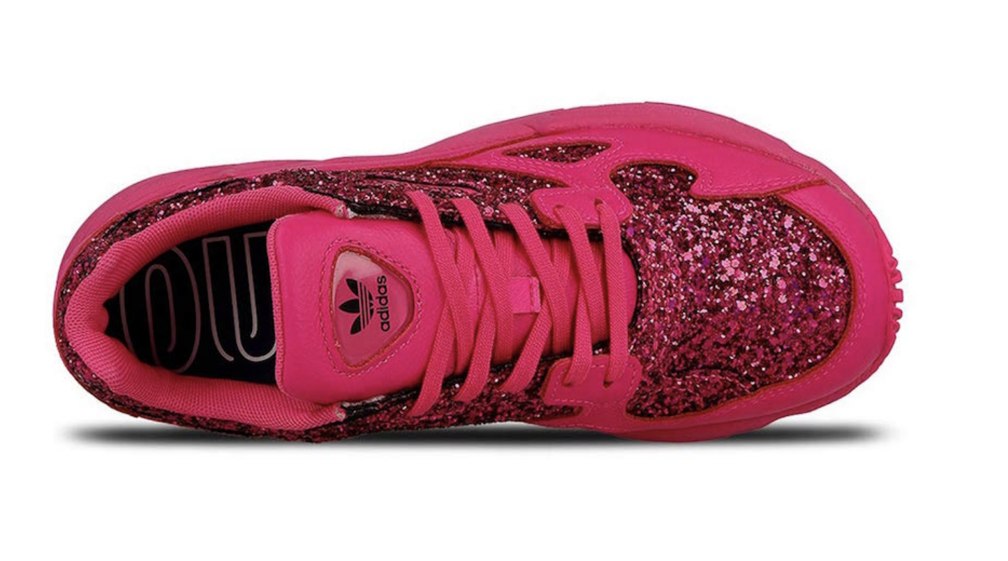 adidas falcon glitter shock pink